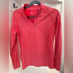 FIGS Salta Seamless 1/4 zip long sleeve underscrub - Hibiscus 🌺
